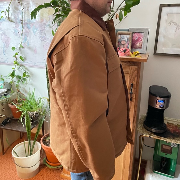 🦆 Carhartt Men's Traditional Arctic Quilt Lined Duck Jacket Brown US Large 🦆 - Picture 3 of 7